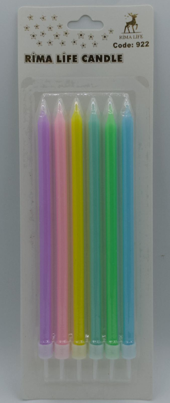 Karışık Doğum Günü Mumu 6 Lı Kod: 922